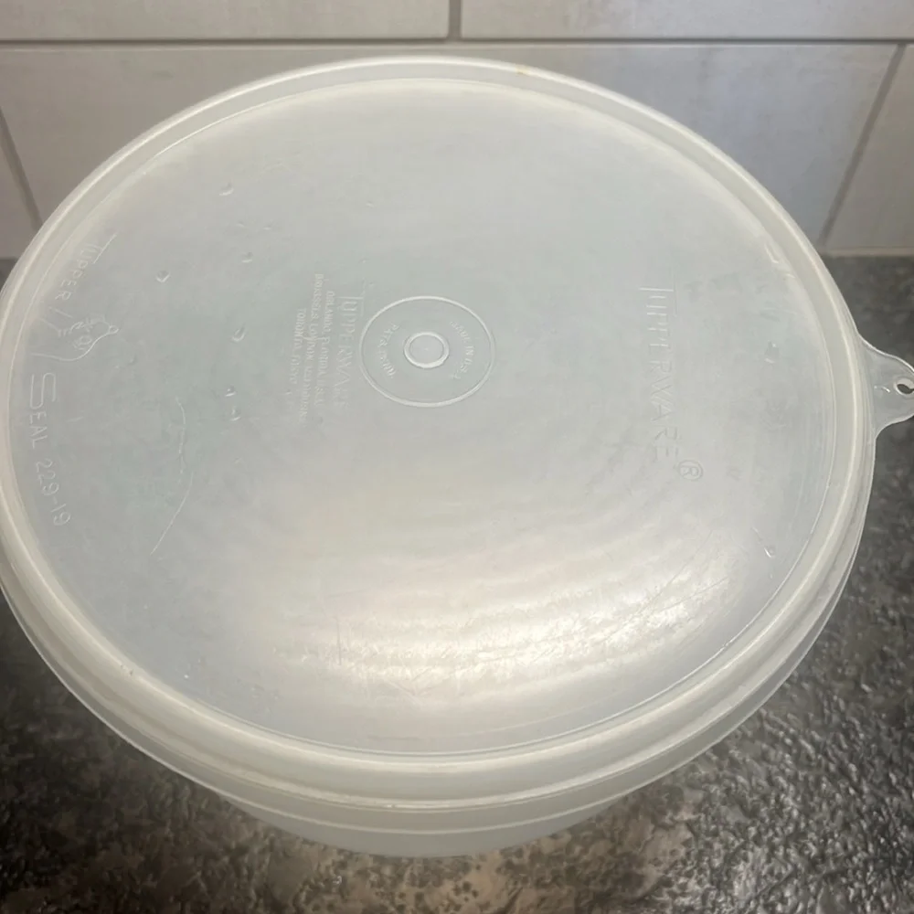 Vintage Tupperware Translucent Food Storage and lettuce keeper. Exc condition